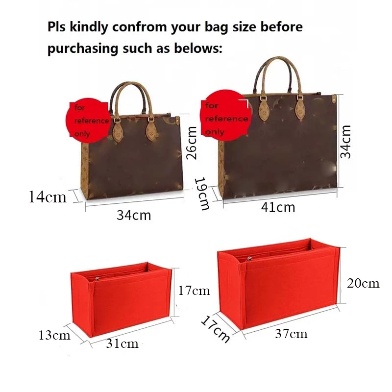 Felt Cloth Insert Bag Fits BOO - Ysl Beauty Makeup Bag ulasan dan harga