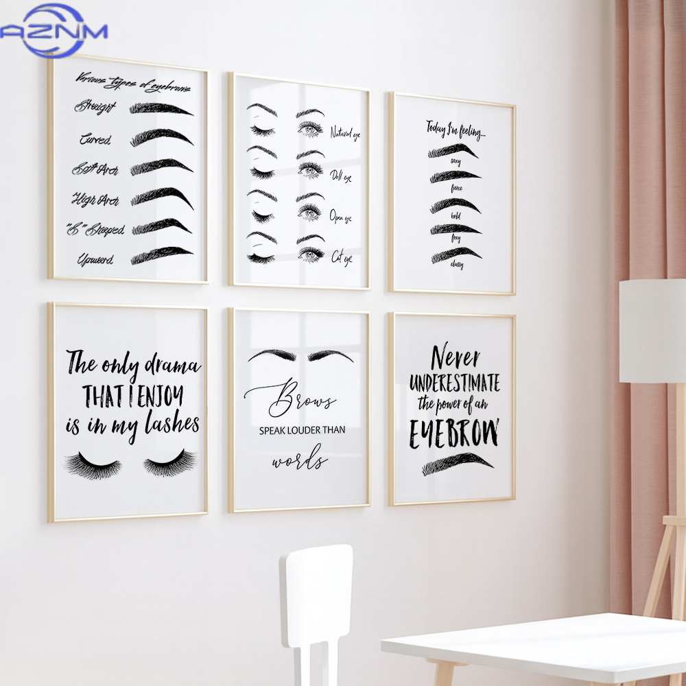 Set of 6 Eyebrow and Eyelash C - Makeup Is Beauty Quotes ulasan dan harga