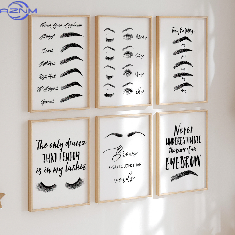 Set of 6 Eyebrow and Eyelash C - Makeup Is Beauty Quotes ulasan dan harga