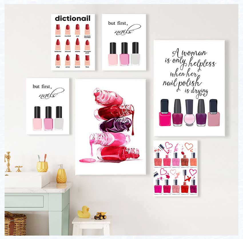 Art Posters and Prints Nail Te - Makeup Is Beauty Quotes ulasan dan harga