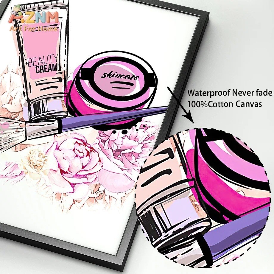 AZNM Pink Nail Makeup Canvas W - Makeup Is Beauty Quotes ulasan dan harga