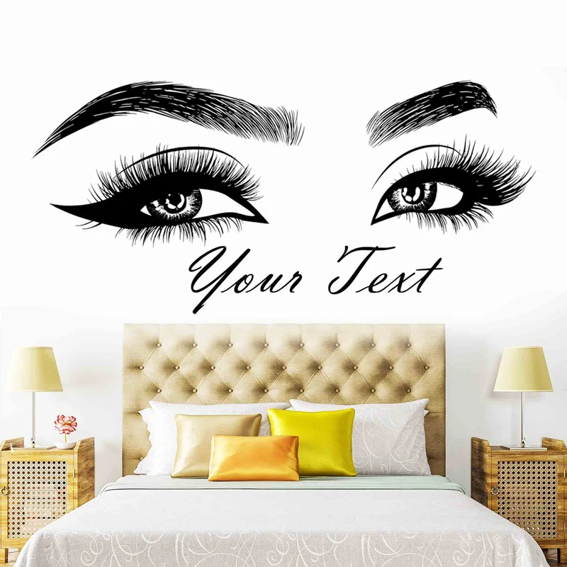 Eyelashes Brows Vinyl Sticker  - Makeup Is Beauty Quotes ulasan dan harga