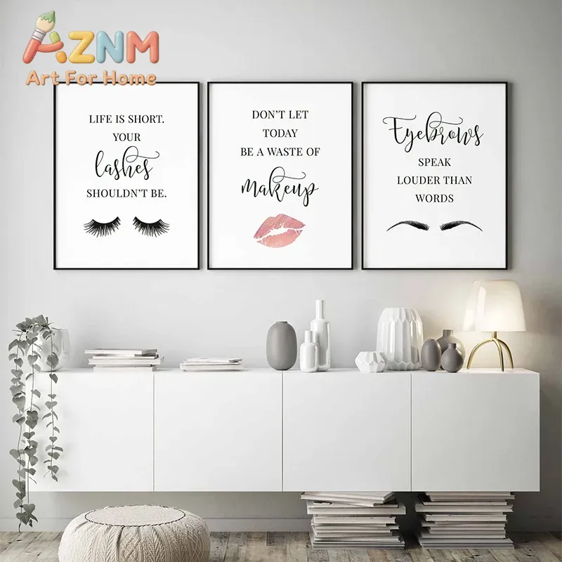 Makeup Quotes Poster Eyelash E - Makeup Is Beauty Quotes ulasan dan harga