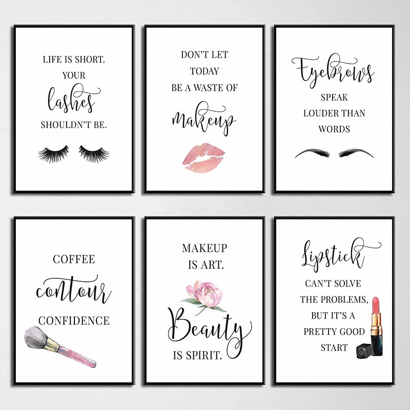 Makeup Quotes Poster Eyelash E - Makeup Is Beauty Quotes ulasan dan harga
