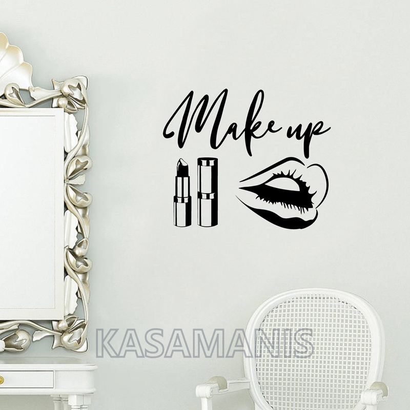 MakeUp Quote Wall Art Decals B - Makeup Is Beauty Quotes ulasan dan harga