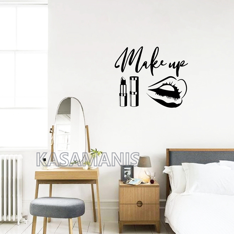 MakeUp Quote Wall Art Decals B - Makeup Is Beauty Quotes ulasan dan harga