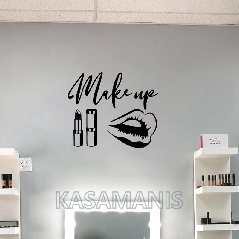 MakeUp Quote Wall Art Decals B - Makeup Is Beauty Quotes ulasan dan harga