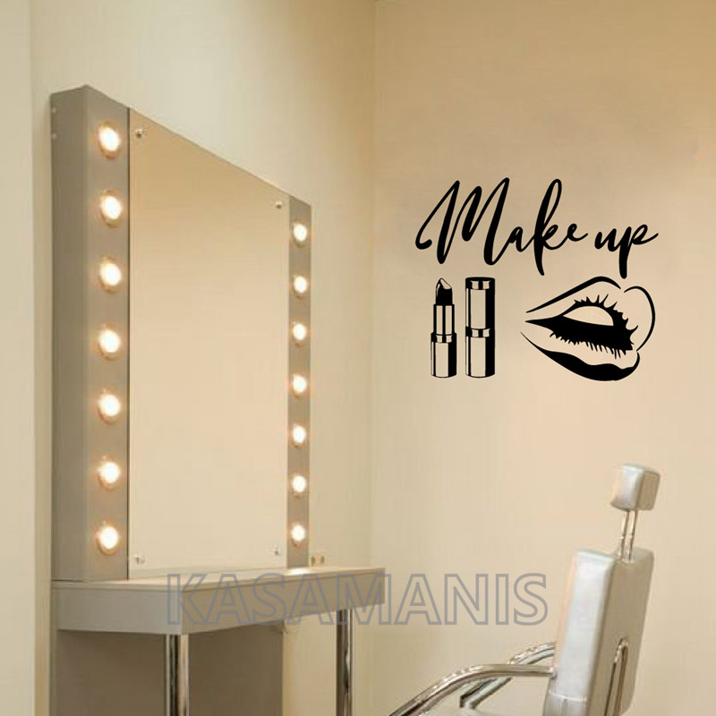 MakeUp Quote Wall Art Decals B - Makeup Is Beauty Quotes ulasan dan harga